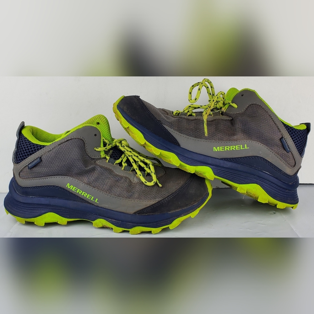 Merrell Big Kids Moab Speed Mid Waterproof Hiking Shoes - Size 4.5M - GUC